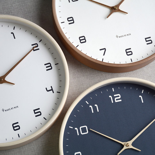 Mjk скандинавские часы, настенные часы из цельного дерева, простые часы