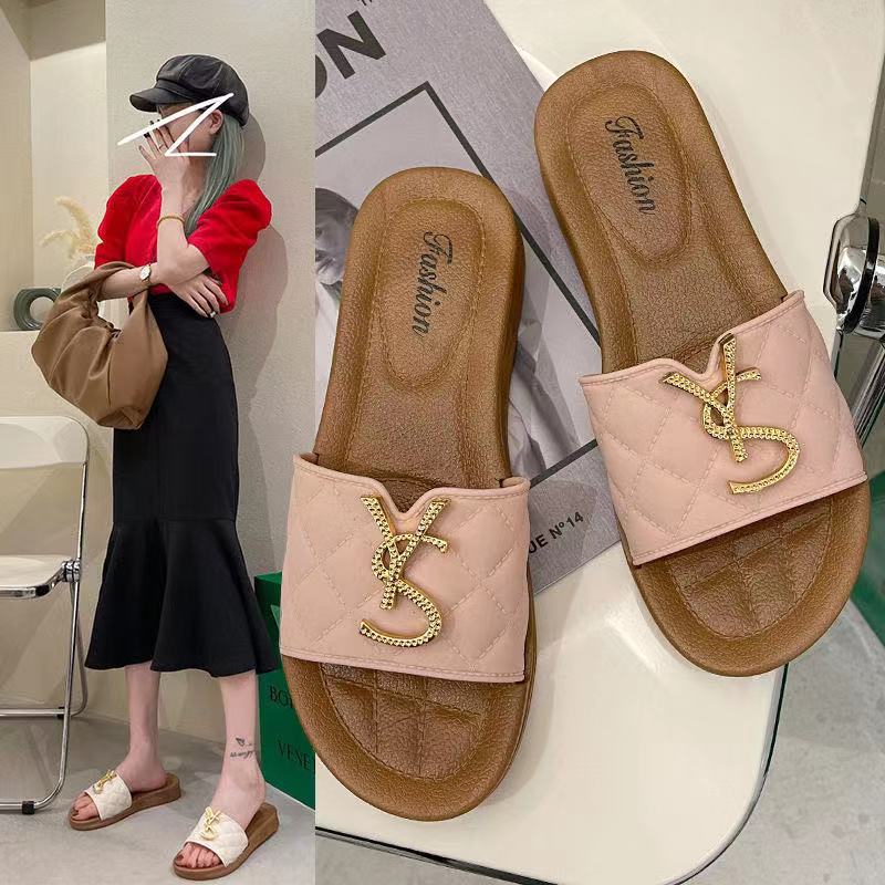 gtgm2022新款拖鞋女夏外穿踩屎感韩版PVC柔软沙滩软底凉拖鞋女_女鞋