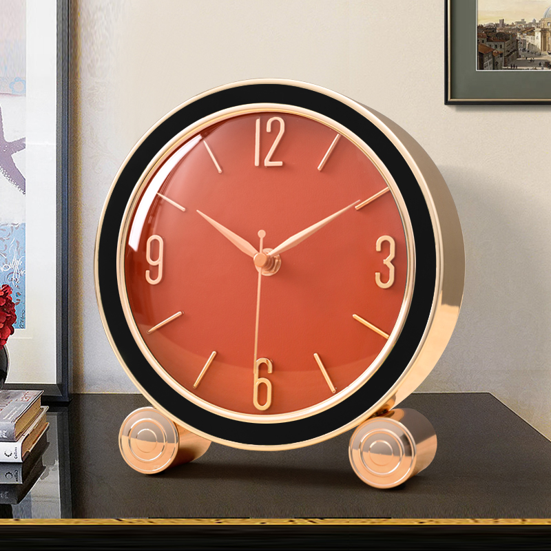 现代轻奢座钟摆放客厅家用台式创意钟表时尚坐钟石英桌面时钟摆件 - 图2