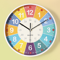 Early education Learning muted hanging clock Living room Home Bedroom and watch Childrens room 2021 New hanging wall free of punch clock