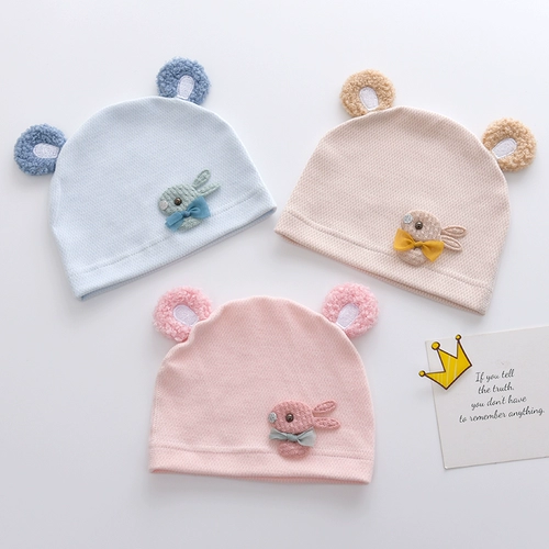 Детская мягкая хлопковая тонкая демисезонная шапка для новорожденных для раннего возраста, осенняя