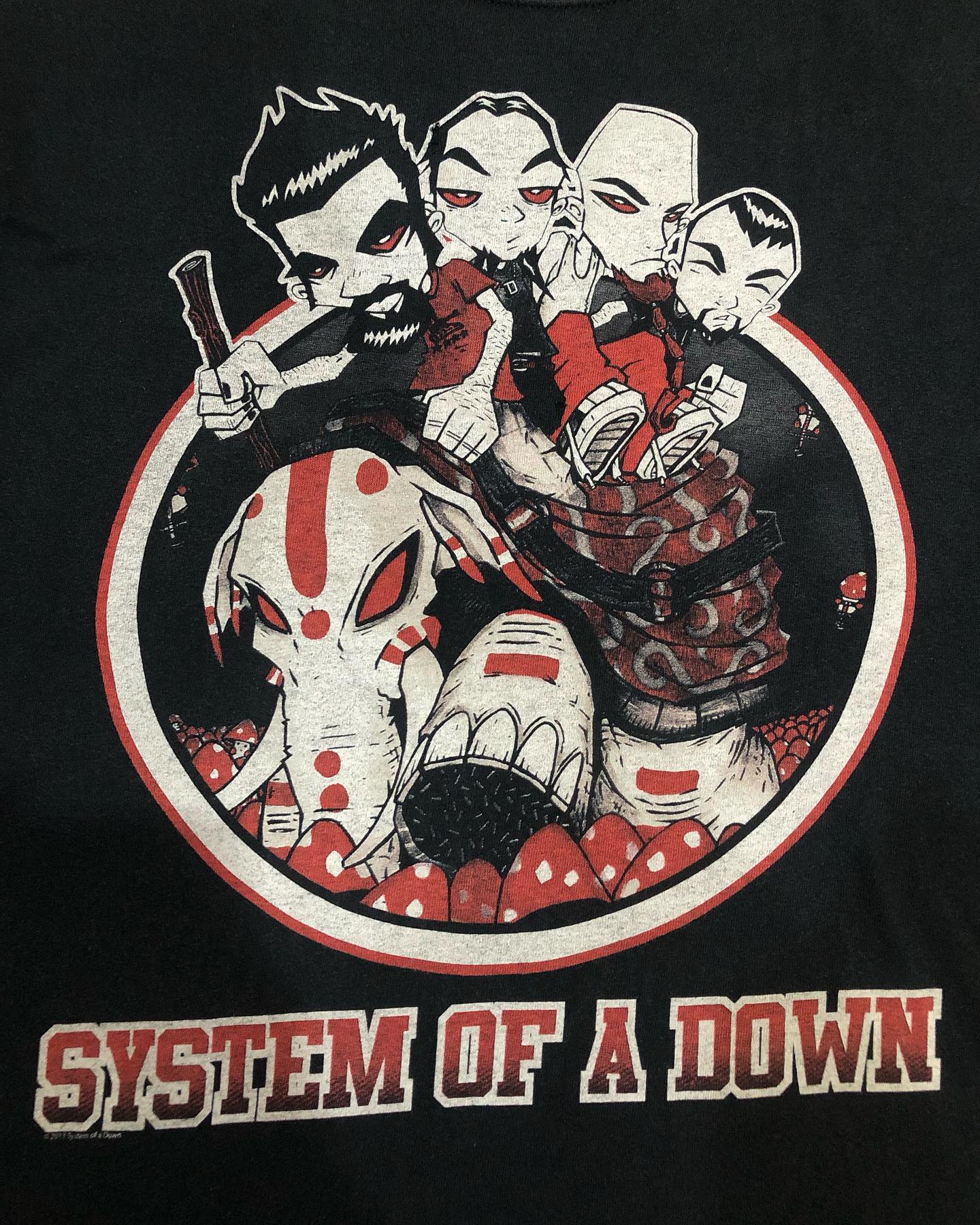 美式Vintage90 年代 System of a Down Rock Metal音乐会巡回T恤 - 图0