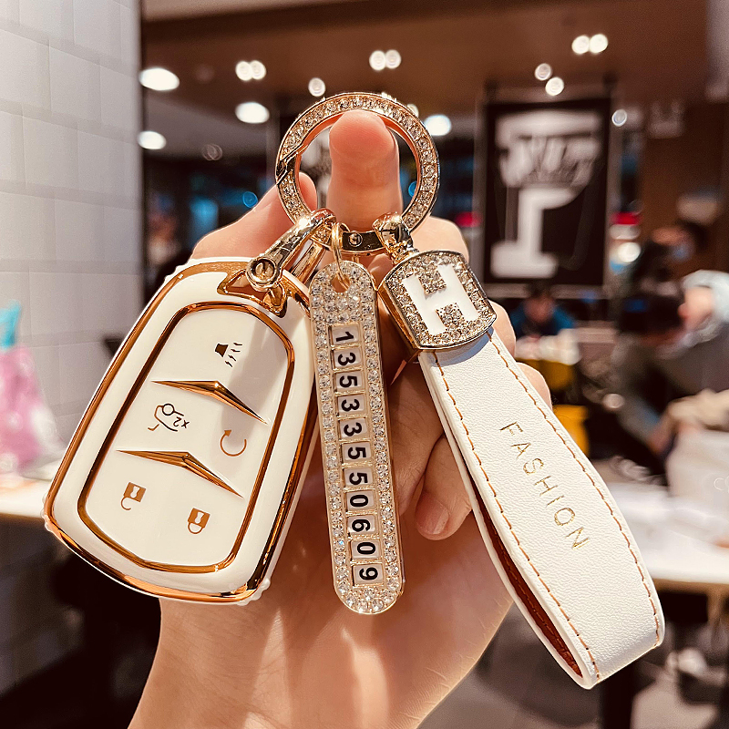 适用凯迪拉克钥匙套xt5 xt4 xt6 ct5 ct6 ct4款xts壳atsl车钥匙包 - 图1