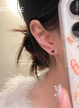 Surprise 999纯银八芒星耳钉女养耳洞睡觉不用摘耳骨钉高级感耳环