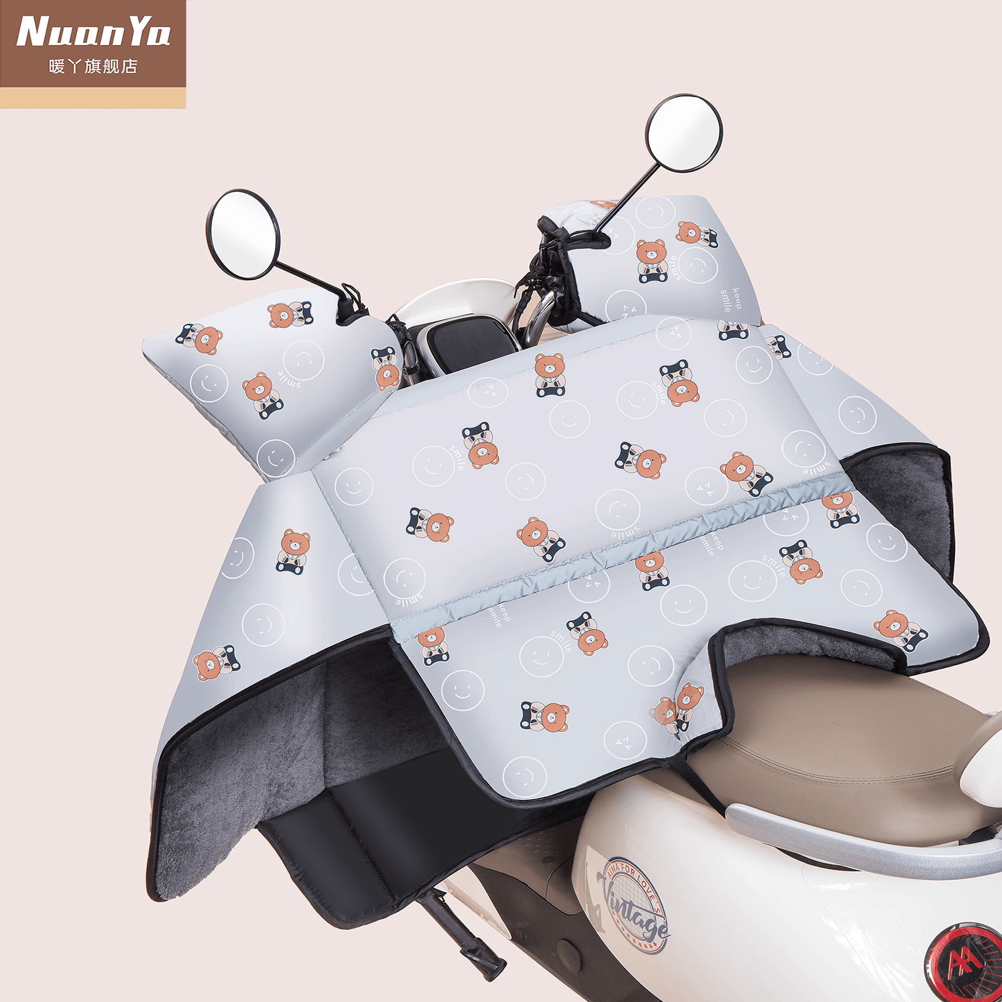 电动车挡风被冬季防寒加绒防风罩电瓶摩托车加厚防水春秋四季通用