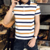 Áo cotton 2019 nam ngắn tay áo thun v-cổ nửa tay ve áo Polo xu hướng quần áo nam từ bi Hàn Quốc - Áo polo thể thao mẫu áo polo Áo polo thể thao