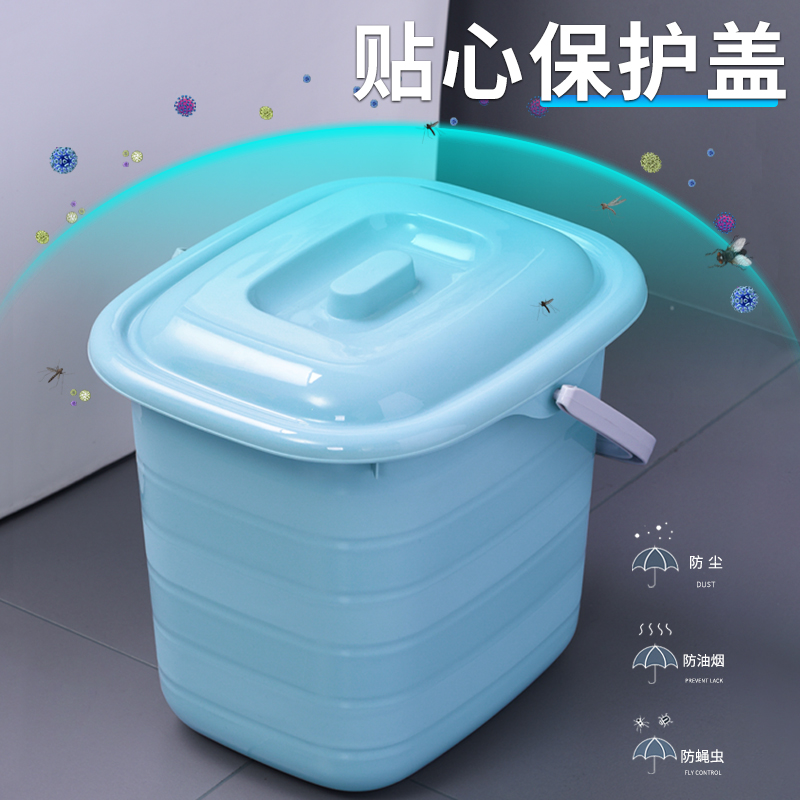 家用大号长方形洗涮拖把桶加厚手提单桶塑料宿舍洗衣桶储水挤水桶-图2