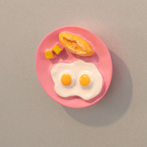 Loving Breakfast Egg Milk Fridge Post Emulation Food Play Magnetic Stickup Sugar Hyacinth Decoration Solid Resin Magnetic Patch