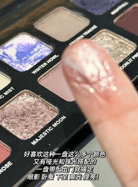 heorange十二色眼影高光提亮珠光爆闪哑光卧蚕修容多色眼影盘