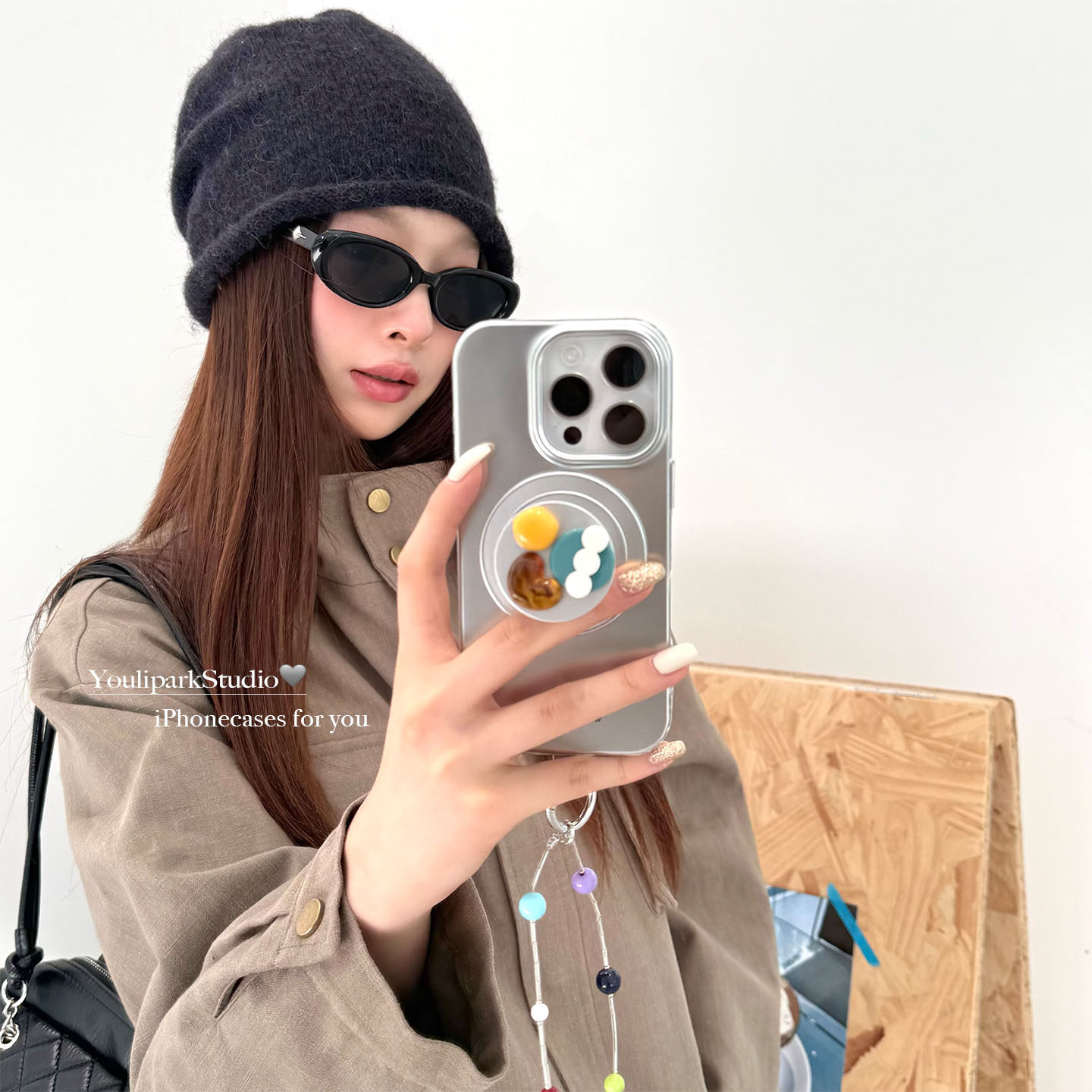 由里公园ins高级感电镀银立体宝石磁吸支架16适用17pro苹果17ProMax手机壳iPhone16全包14新款16Promax保护套,淘宝优惠券,粉丝福利购,淘宝优惠卷