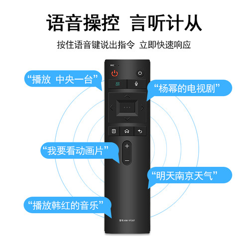 适用于KONKA康佳电视语音遥控器KW-YF307通用KW-YF305 YF305S KW-YF305C LED43/49/55/65/R1/M1关乐原装版 - 图1