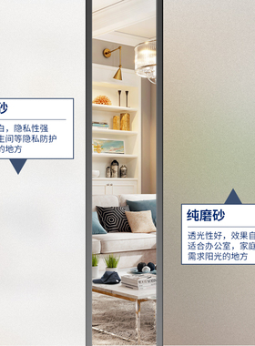 防窥磨砂玻璃贴膜透光不透明浴贴