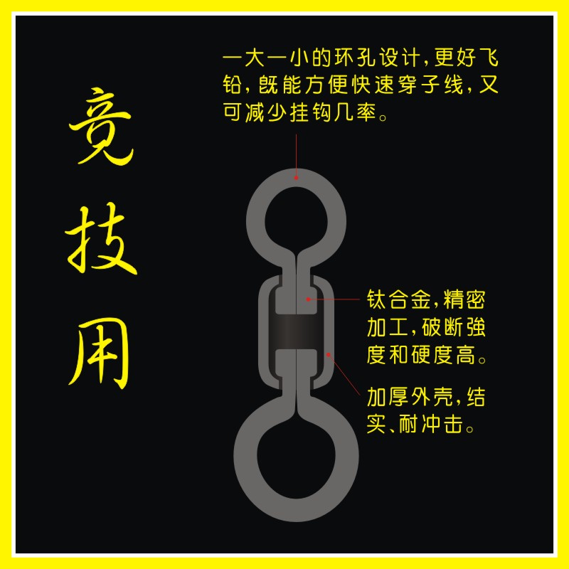 仓吉竞技转环连接器8字环超轻超高速强拉力子母环八字环钓鱼配件 - 图1