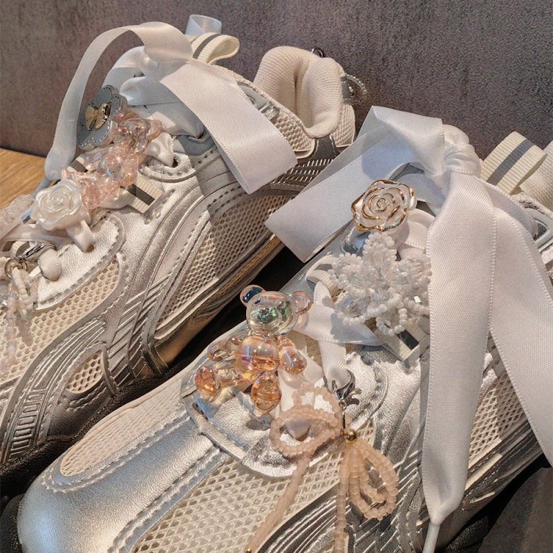 韩版东大门超仙珍珠蝴蝶结鞋扣高级感鞋装饰小熊玫瑰花朵鞋花,淘宝优惠券,粉丝福利购,淘宝优惠卷