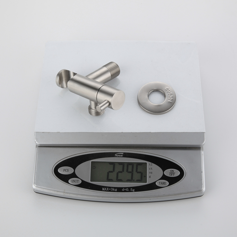 马桶角阀带喷枪套装 304妇洗器厕所卫生间阳台冲洗增压水枪水龙头 - 图1