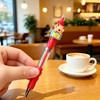 The special red pen for teachers to correct homework is quick-drying and smooth