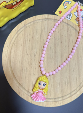 Liya手作迪士尼乐园白雪公主项链卡通可爱中古串珠项链多巴胺饰品