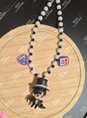 原创手作夜礼服假面亚美亚克力彩色串珠项链颈链成人儿童项链配饰