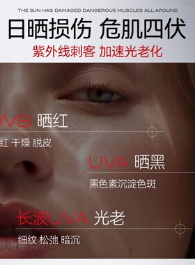进口焕白防晒霜50倍三合一防紫外线清爽不油腻焕白提亮防水防汗