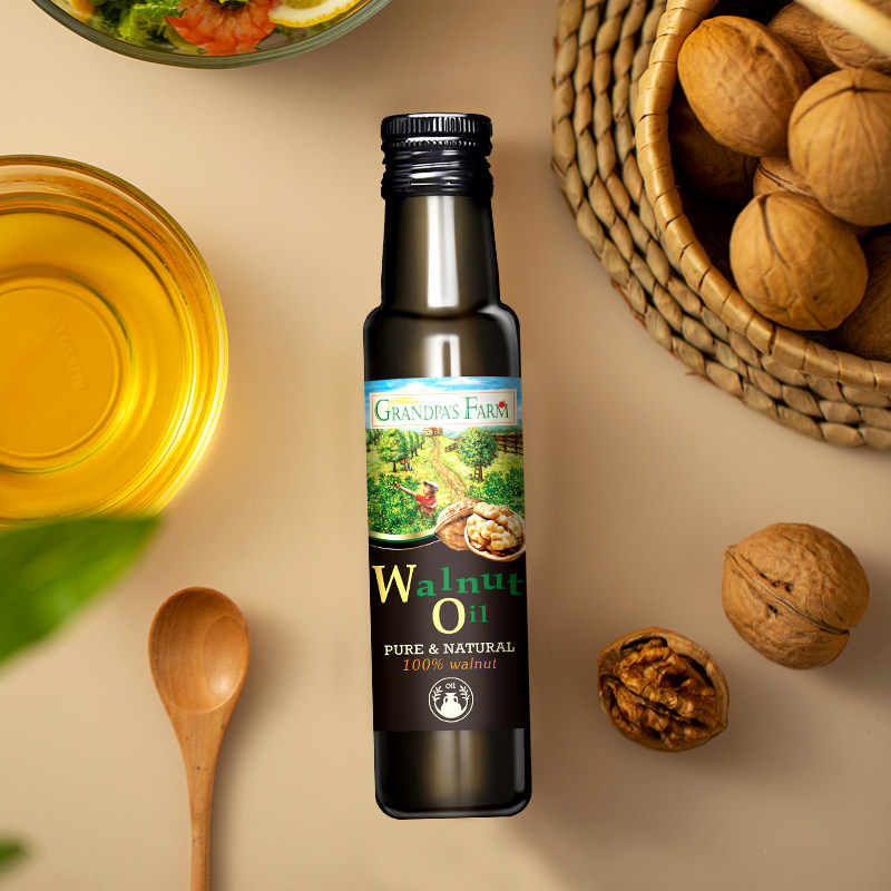 爷爷的农场宝宝核桃油亚麻籽油 爷爷的农场涓婵食用油