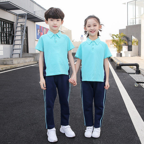 学院风校服套装小学生运动服春秋夏季新款两件套老师服幼儿园园服 - 图2