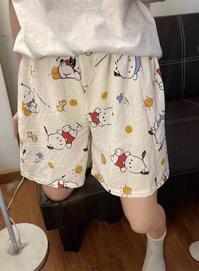 穿卡通夏季棉短裤女神裤薄款可外