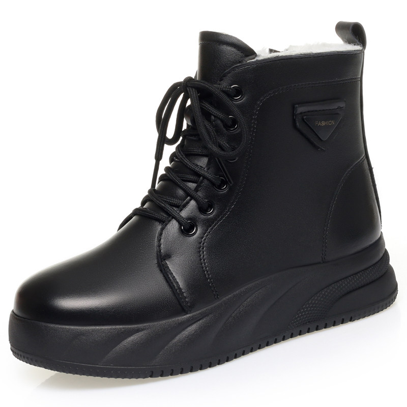 女士雪地靴女款冬季大棉鞋加绒加厚羊毛女靴子防滑真皮厚底马丁靴,淘宝优惠券,粉丝福利购,淘宝优惠卷