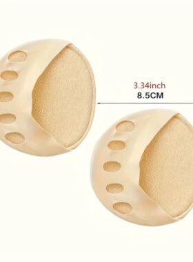 4 Practical Foot Pads in Black/beige, Breathable, Comfortabl