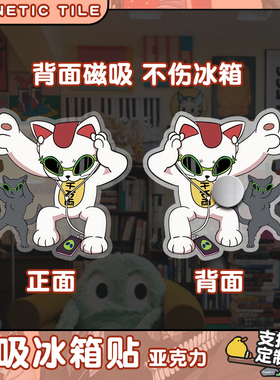 胆大党亚克力透明卡通冰箱贴