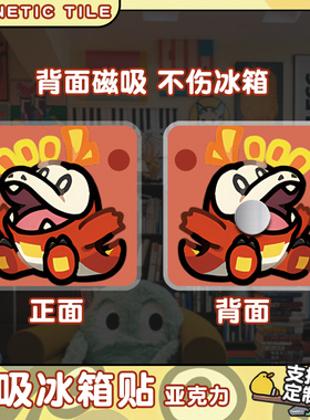 宝可梦皮卡丘冰箱亚克力透明磁贴