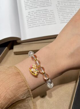 生肖马手链女款珠珠手工串珠本命年福马上有钱新年手绳过年礼物