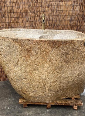 天然洗衣水槽一体洗手盆石雕
