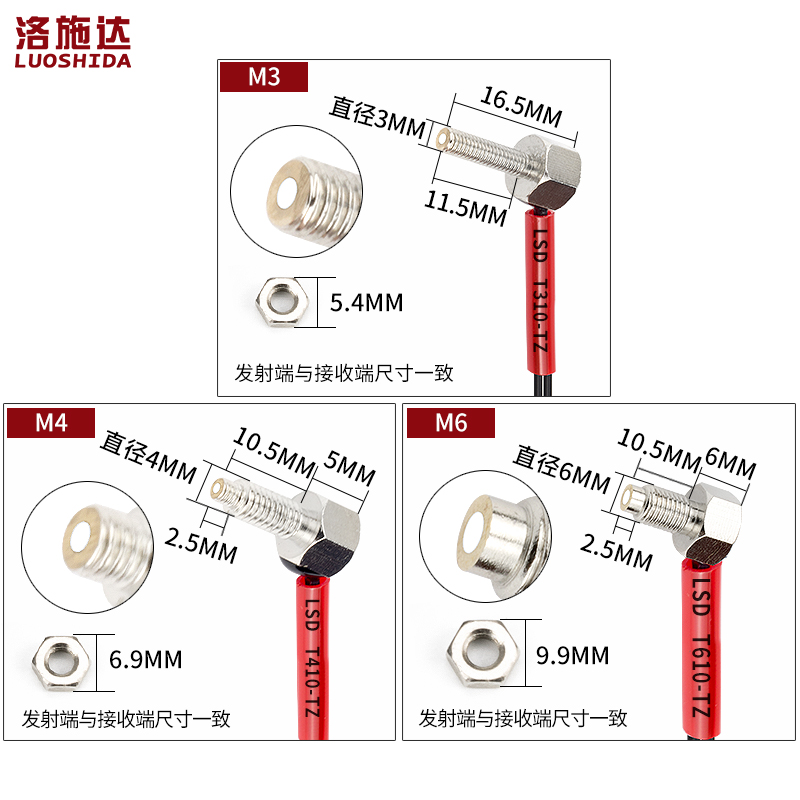 光纤传感器光纤放大器对射探头T310-TZ/ T410-TZ/ T610-TZ厂家 - 图1