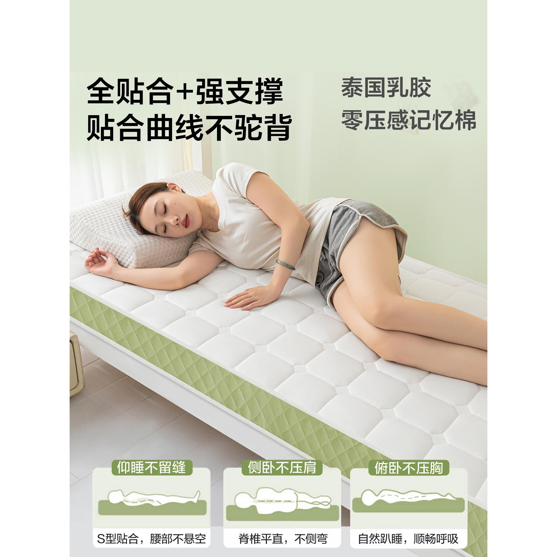 床垫宿舍学生单人乳胶软垫租房专用记忆棉海绵地铺睡垫子遮盖物 - 图2