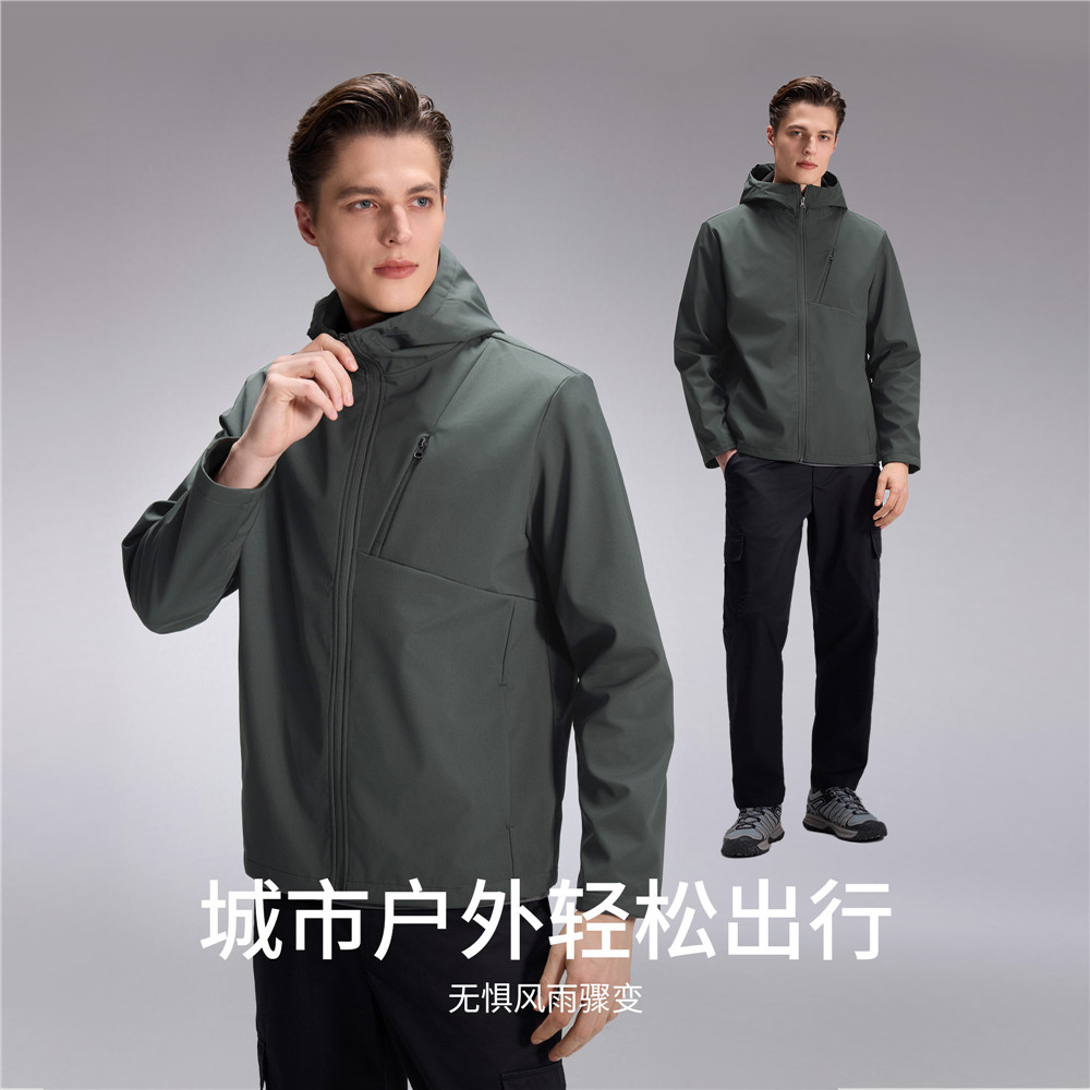 佐丹奴外套男装复合摇粒绒破骨胸袋连帽梭织夹克外套 01074706,淘宝优惠券,粉丝福利购,淘宝优惠卷