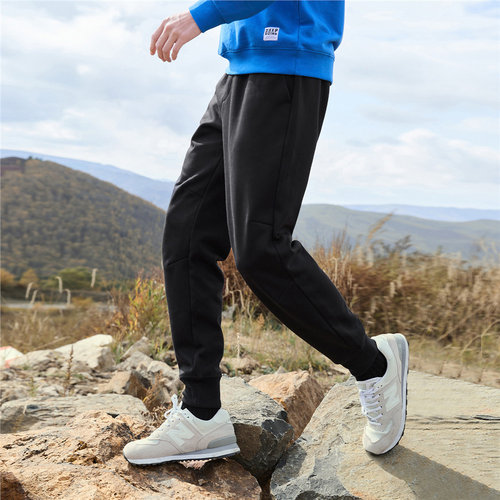 佐丹奴裤子男装复合摇粒绒松紧腰运动束脚裤 01112855 - 图3