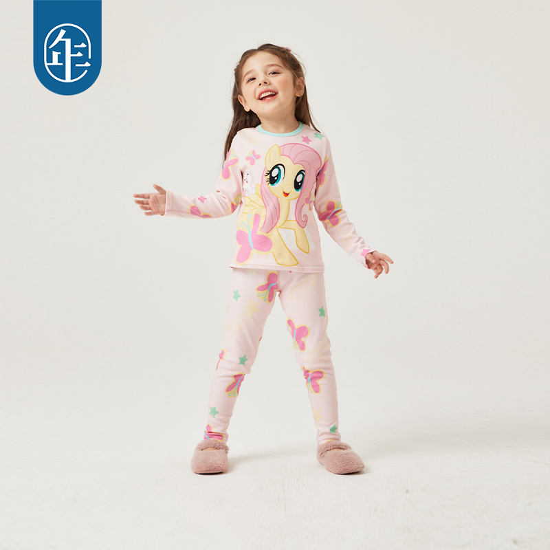 小马宝莉联名年衣童装家居服套装秋冬儿童睡衣秋衣秋裤睡衣裤纯棉 - 图1