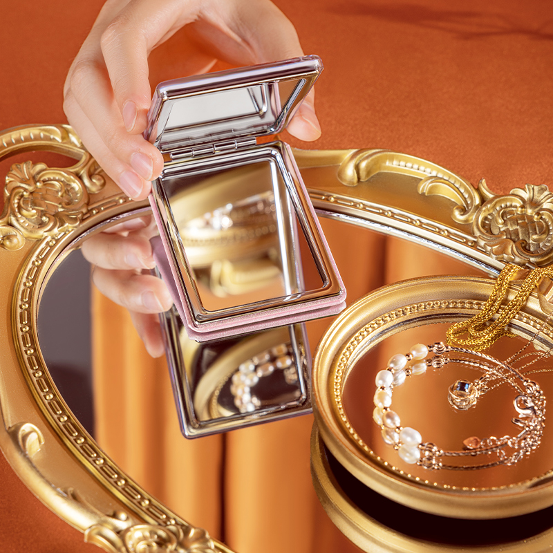 布兰兔blanbunny 流沙双面化妆镜高颜值口袋折叠补妆镜小镜子便携,淘宝优惠券,粉丝福利购,淘宝优惠卷