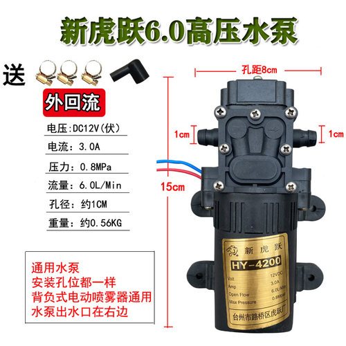 农用电动喷雾器水泵12V电机高压打药机配件马达大功率自吸泵 - 图0