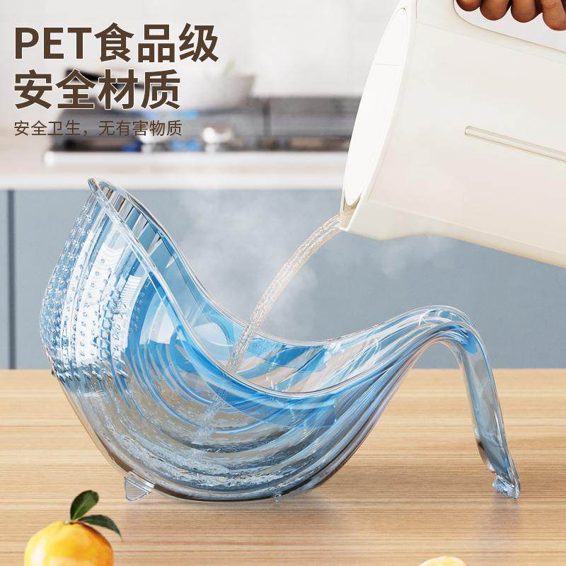多功能淘米沥水篮厨房家用蔬果清洗滤水篮轻奢风客厅大容量果篮,淘宝优惠券,粉丝福利购,淘宝优惠卷