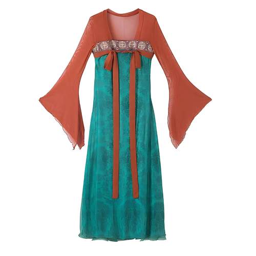 古典舞蹈服装女飘逸身韵练功服汉唐古风齐胸裙中国民族舞演出表演 - 图3