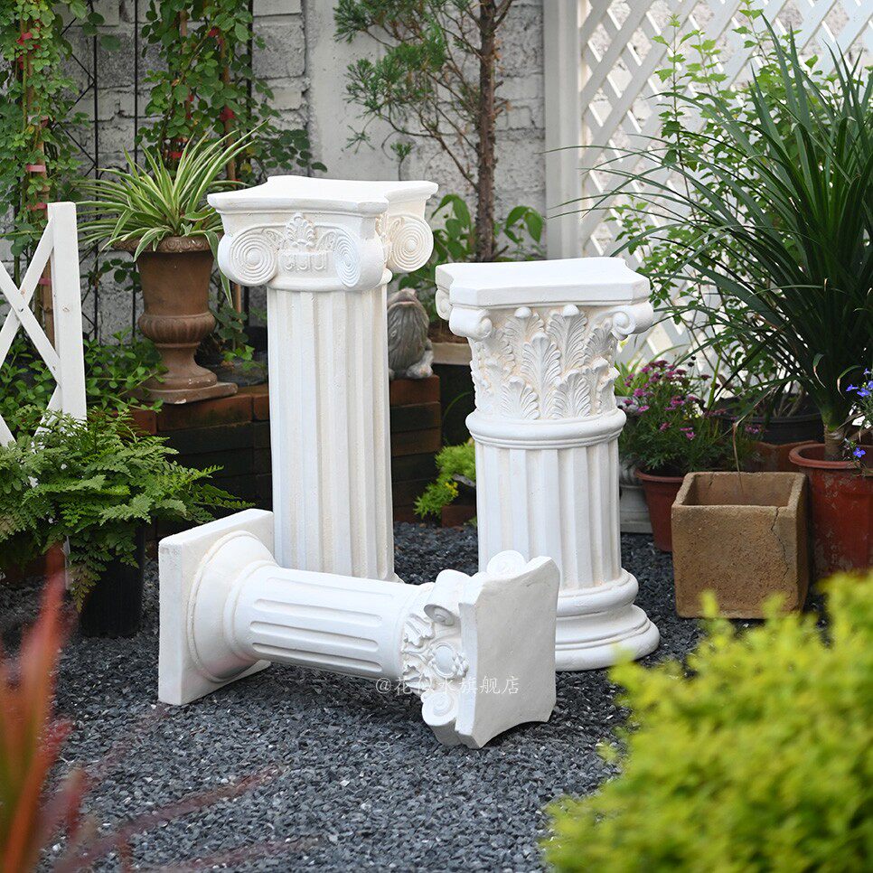 欧式罗马柱立柱庭院摆件户外装饰白色雕花别墅花园装饰品,淘宝优惠券,粉丝福利购,淘宝优惠卷