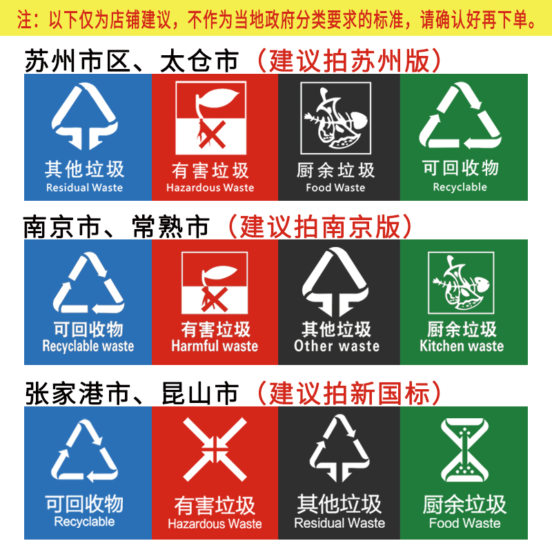 苏州版垃圾分类垃圾桶大容量大号商用120L厨余240L户外环卫桶带盖 - 图1