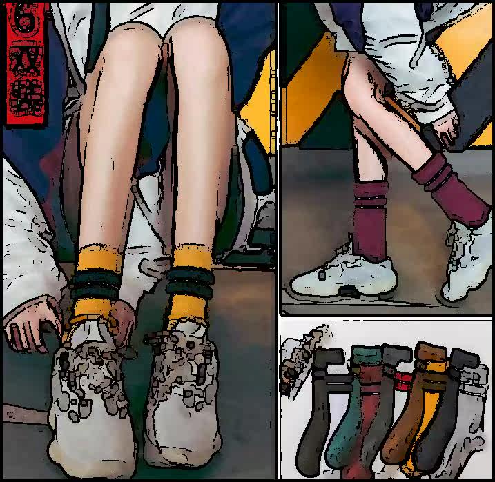 p子女日系中学生可爱白色休闲袜 索迪跃短袜/打底袜/丝袜/美腿袜