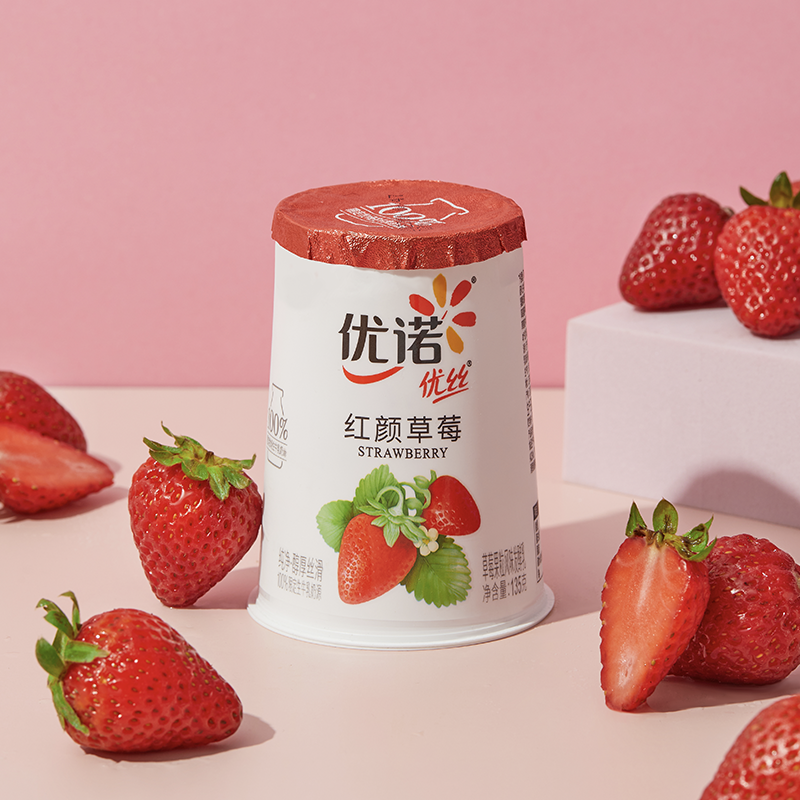 【风味酸奶9杯】yoplait优诺法式低温酸奶乳酸菌果粒生牛乳135g - 图1