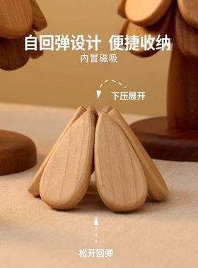 耶诞树隔热垫餐桌高级感摆件创意一棵树实木防烫锅垫折叠杯垫碗垫