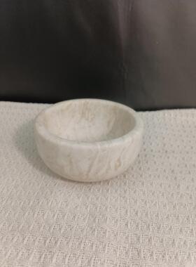 复古文艺天然洞石小烛台托盘浴室样板房置物盘家居装饰送礼小摆件
