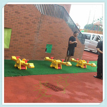 Kindergarten room inside and outside plastic giraffe seesaw seesaw child Trojan horse baby rocking horse toy