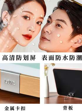 枫木人六宫格相框版画婚纱照摆台定制洗水晶相片多照片加打印挂墙