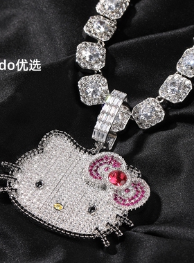 kitty猫头项链七夕送礼男女饰品